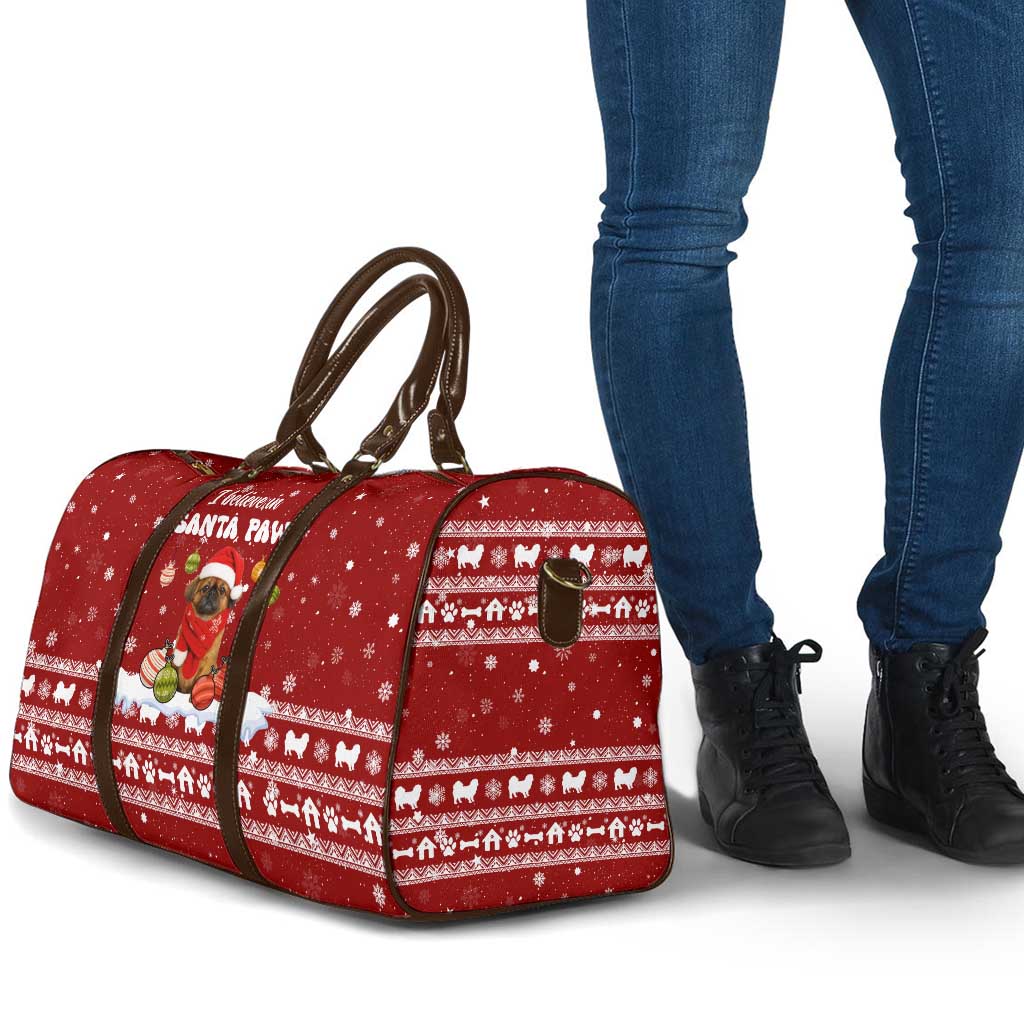 Pekingese Dog I Believe In Santa Paws Christmas Travel Bag Xmas Holiday Patterns - Wonder Print Shop