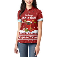 Pekingese Dog I Believe In Santa Paws Christmas Women Polo Shirt Xmas Holiday Patterns - Wonder Print Shop