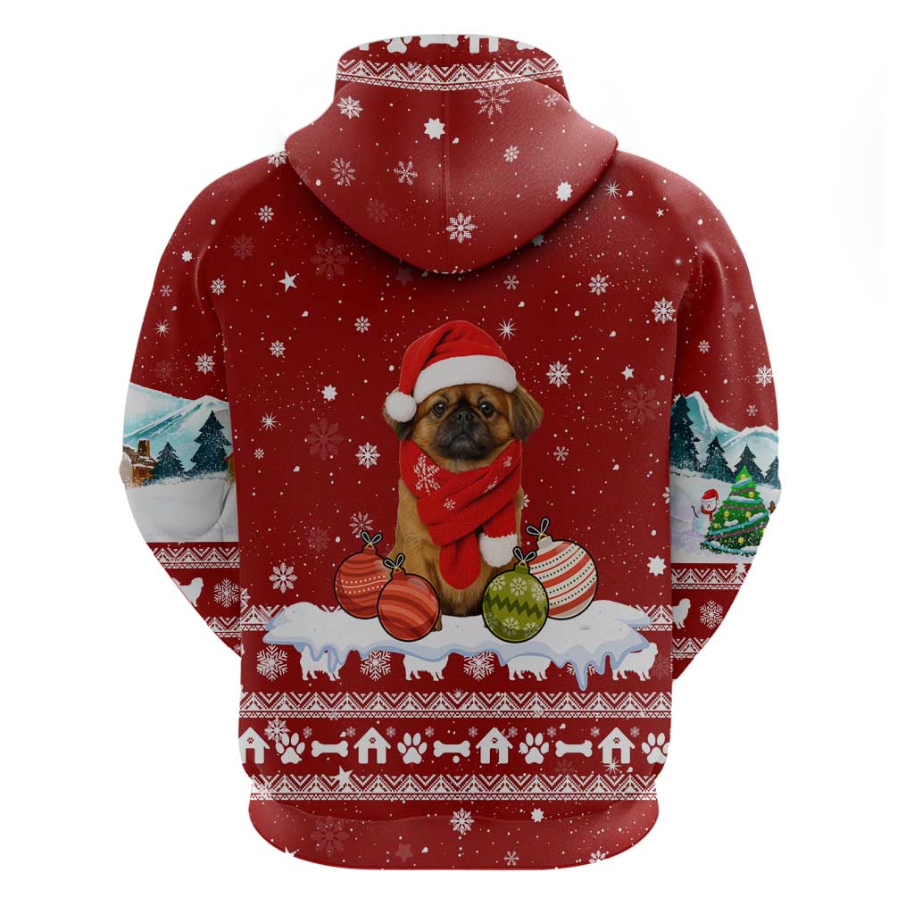 Pekingese Dog I Believe In Santa Paws Christmas Zip Hoodie Xmas Holiday Patterns - Wonder Print Shop