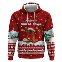 Pekingese Dog I Believe In Santa Paws Christmas Zip Hoodie Xmas Holiday Patterns - Wonder Print Shop