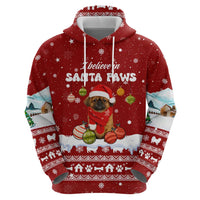Pekingese Dog I Believe In Santa Paws Christmas Zip Hoodie Xmas Holiday Patterns - Wonder Print Shop