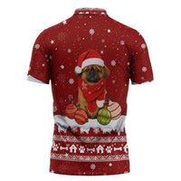 Pekingese Dog I Believe In Santa Paws Christmas Zipper Polo Shirt Xmas Holiday Patterns - Wonder Print Shop