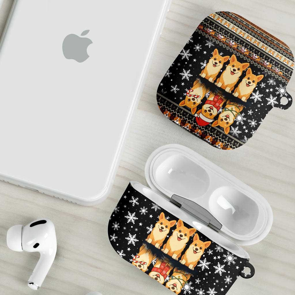 Pembroke Welsh Corgi Dog Christmas AirPods Case Xmas Holiday Patterns - Wonder Print Shop