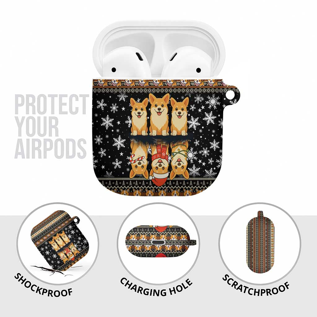 Pembroke Welsh Corgi Dog Christmas AirPods Case Xmas Holiday Patterns - Wonder Print Shop