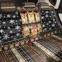 Pembroke Welsh Corgi Dog Christmas Back Car Seat Cover Xmas Holiday Patterns - Wonder Print Shop