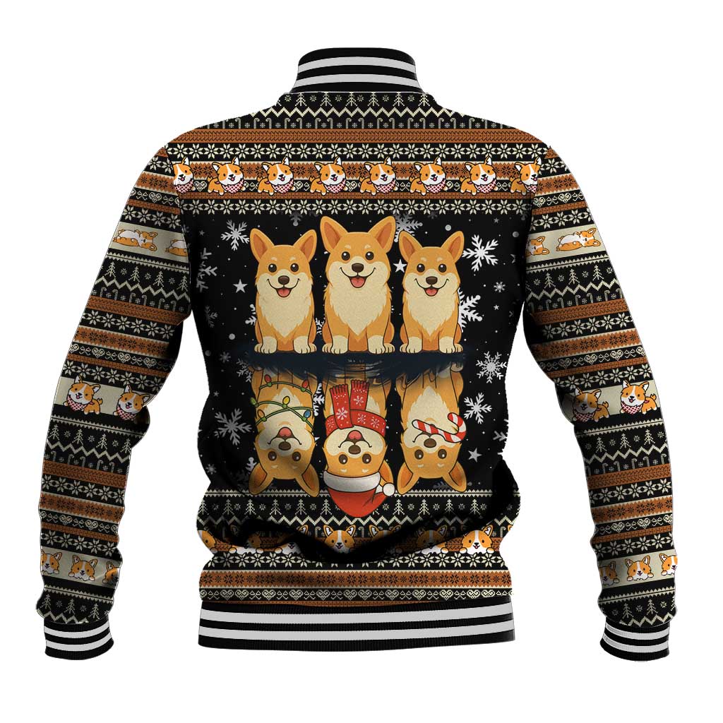 Pembroke Welsh Corgi Dog Christmas Baseball Jacket Xmas Holiday Patterns - Wonder Print Shop