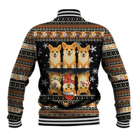 Pembroke Welsh Corgi Dog Christmas Baseball Jacket Xmas Holiday Patterns - Wonder Print Shop