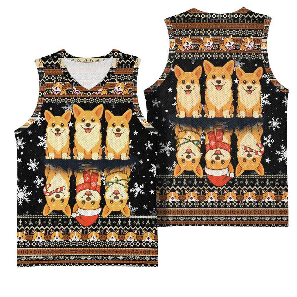 Pembroke Welsh Corgi Dog Christmas Basketball Jersey Xmas Holiday Patterns - Wonder Print Shop