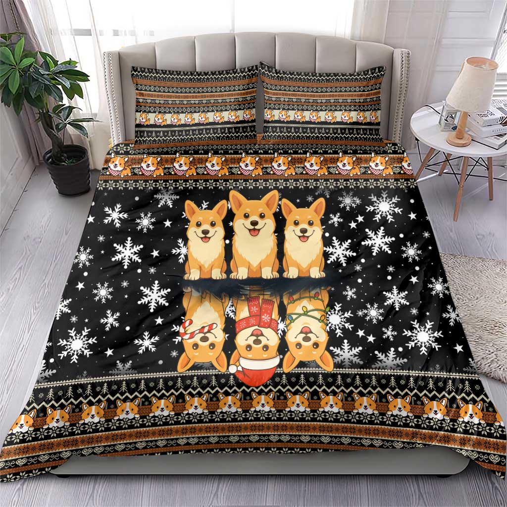 Pembroke Welsh Corgi Dog Christmas Bedding Set Xmas Holiday Patterns - Wonder Print Shop
