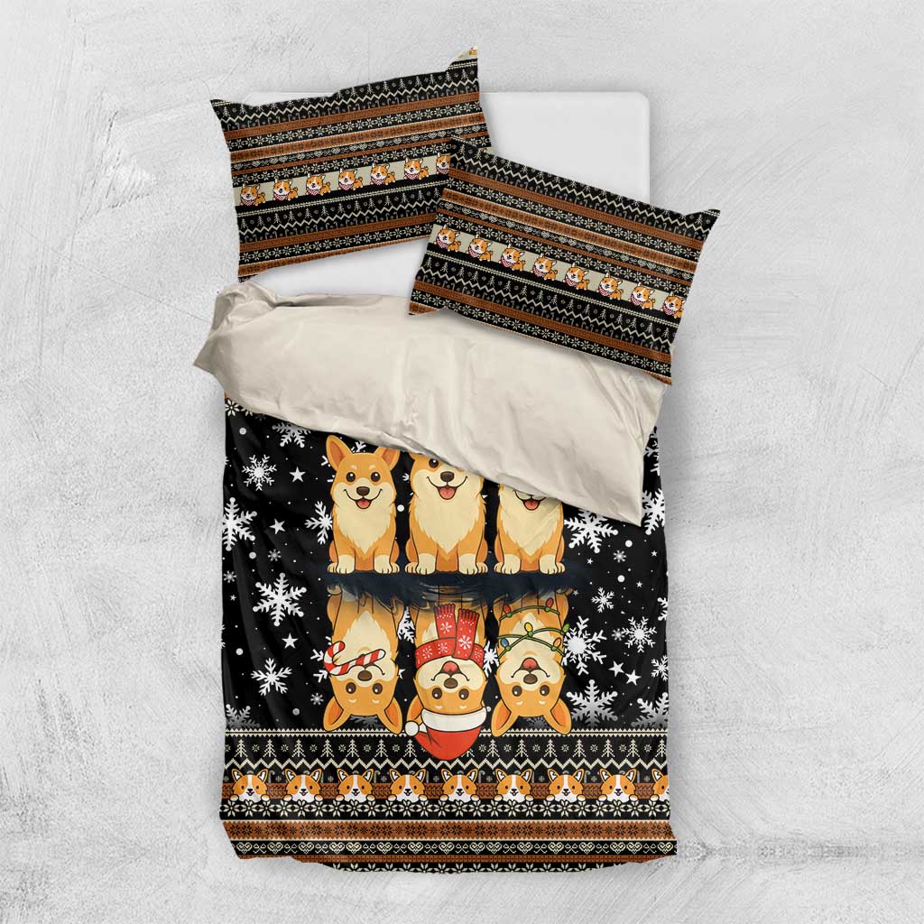 Pembroke Welsh Corgi Dog Christmas Bedding Set Xmas Holiday Patterns - Wonder Print Shop
