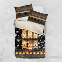 Pembroke Welsh Corgi Dog Christmas Bedding Set Xmas Holiday Patterns - Wonder Print Shop