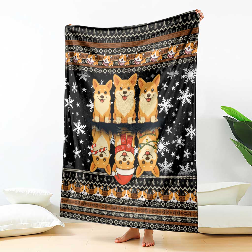 Pembroke Welsh Corgi Dog Christmas Blanket Xmas Holiday Patterns - Wonder Print Shop