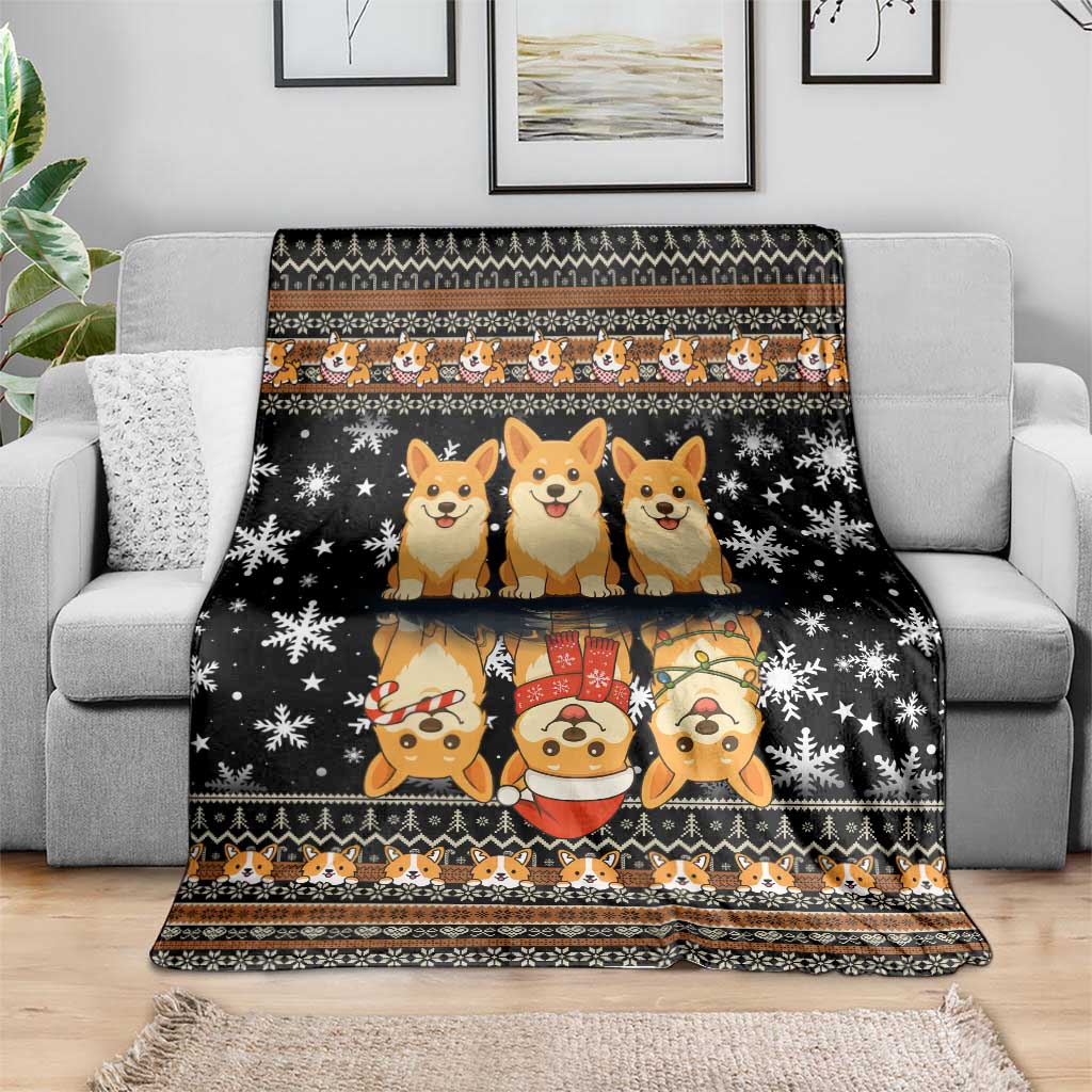 Pembroke Welsh Corgi Dog Christmas Blanket Xmas Holiday Patterns - Wonder Print Shop