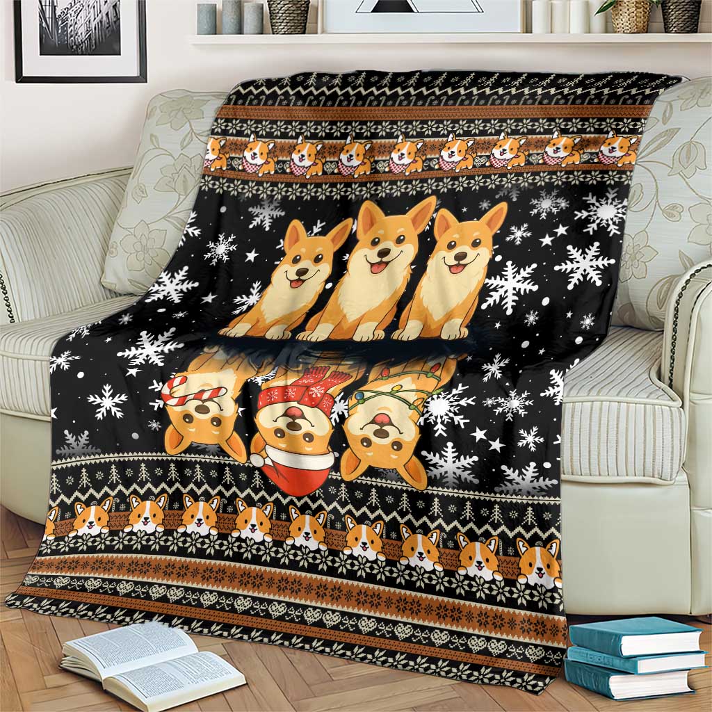 Pembroke Welsh Corgi Dog Christmas Blanket Xmas Holiday Patterns - Wonder Print Shop