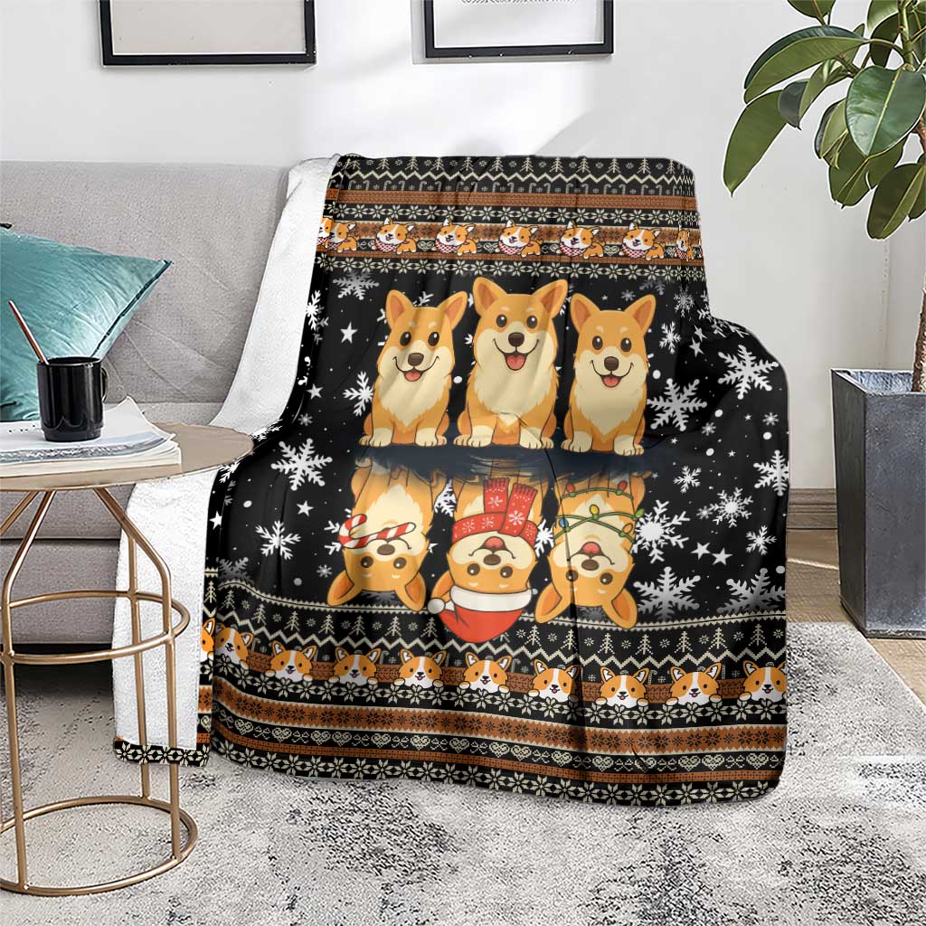 Pembroke Welsh Corgi Dog Christmas Blanket Xmas Holiday Patterns - Wonder Print Shop