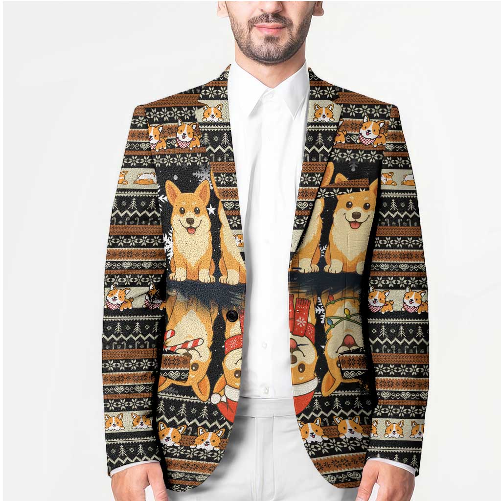 Pembroke Welsh Corgi Dog Christmas Blazer Xmas Holiday Patterns - Wonder Print Shop