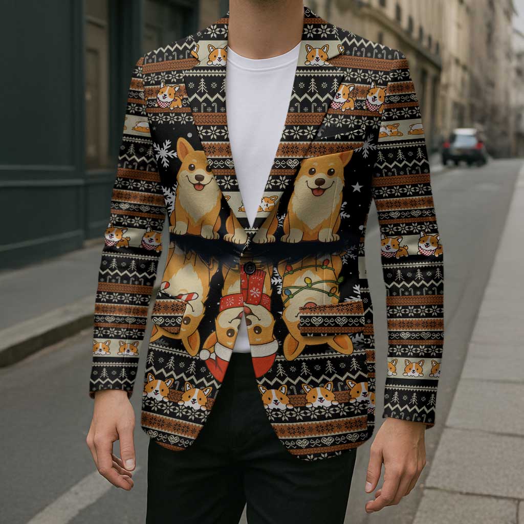 Pembroke Welsh Corgi Dog Christmas Blazer Xmas Holiday Patterns - Wonder Print Shop