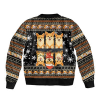 Pembroke Welsh Corgi Dog Christmas Bomber Jacket Xmas Holiday Patterns - Wonder Print Shop