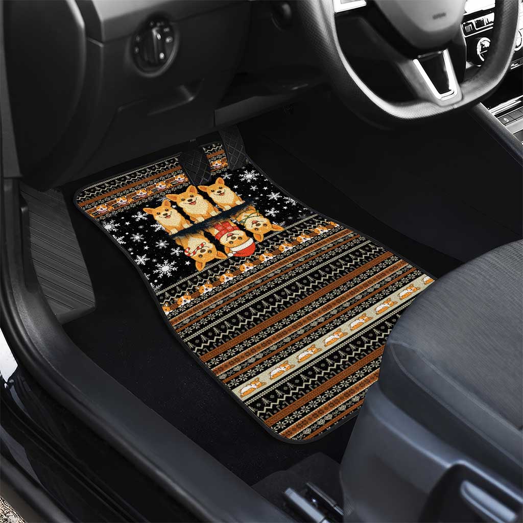 Pembroke Welsh Corgi Dog Christmas Car Mats Xmas Holiday Patterns - Wonder Print Shop