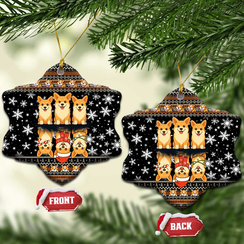 Pembroke Welsh Corgi Dog Christmas Ceramic Ornament Xmas Holiday Patterns - Wonder Print Shop