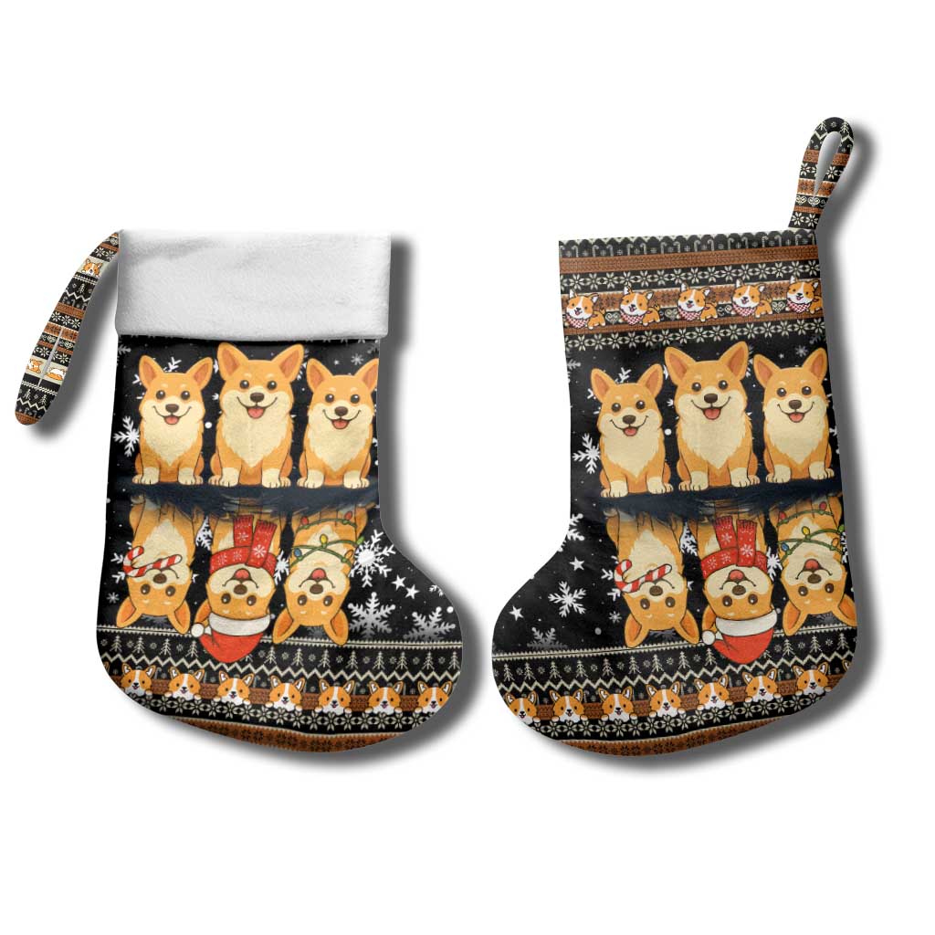 Pembroke Welsh Corgi Dog Christmas Stocking Xmas Holiday Patterns - Wonder Print Shop