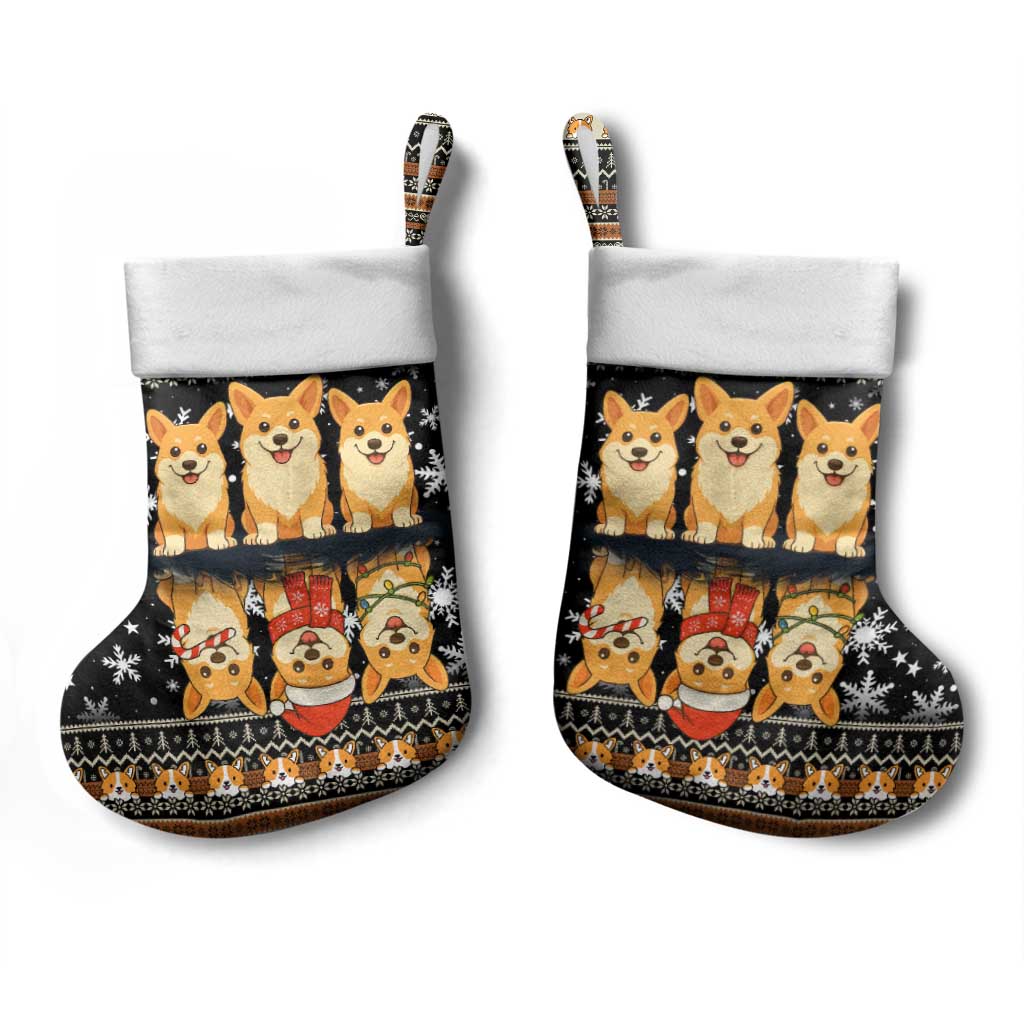 Pembroke Welsh Corgi Dog Christmas Stocking Xmas Holiday Patterns - Wonder Print Shop