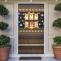 Pembroke Welsh Corgi Dog Christmas Door Cover Xmas Holiday Patterns - Wonder Print Shop