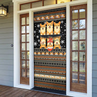 Pembroke Welsh Corgi Dog Christmas Door Cover Xmas Holiday Patterns - Wonder Print Shop