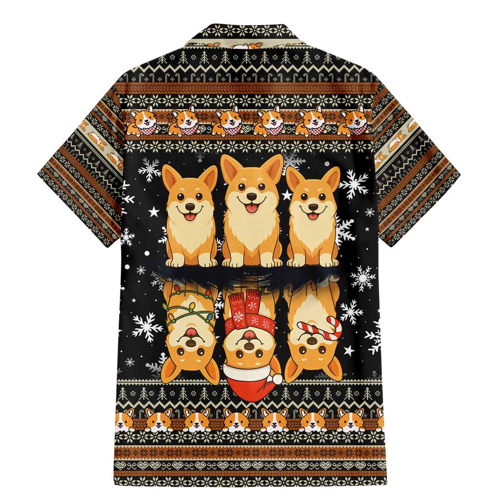 Pembroke Welsh Corgi Dog Christmas Family Matching Mermaid Dress and Hawaiian Shirt Xmas Holiday Patterns - Wonder Print Shop