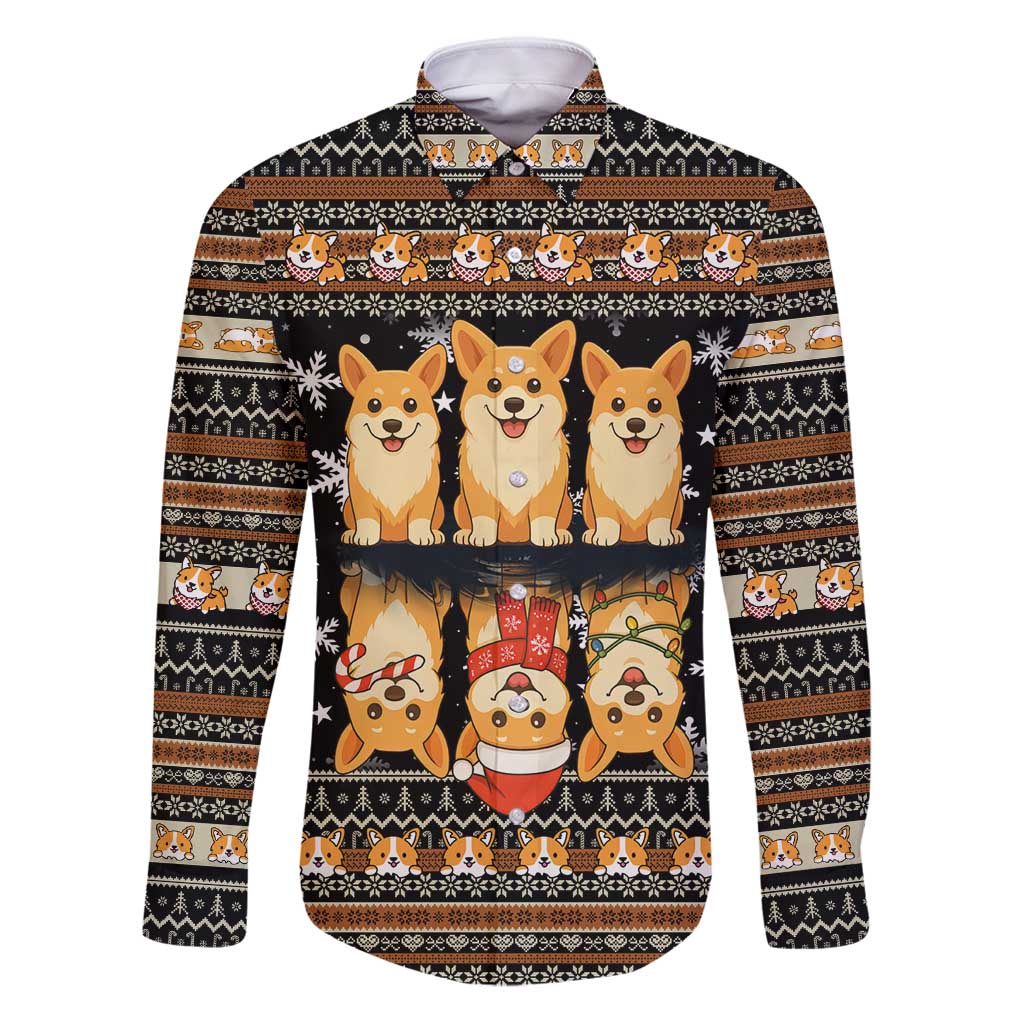 Pembroke Welsh Corgi Dog Christmas Family Matching Puletasi and Hawaiian Shirt Xmas Holiday Patterns - Wonder Print Shop