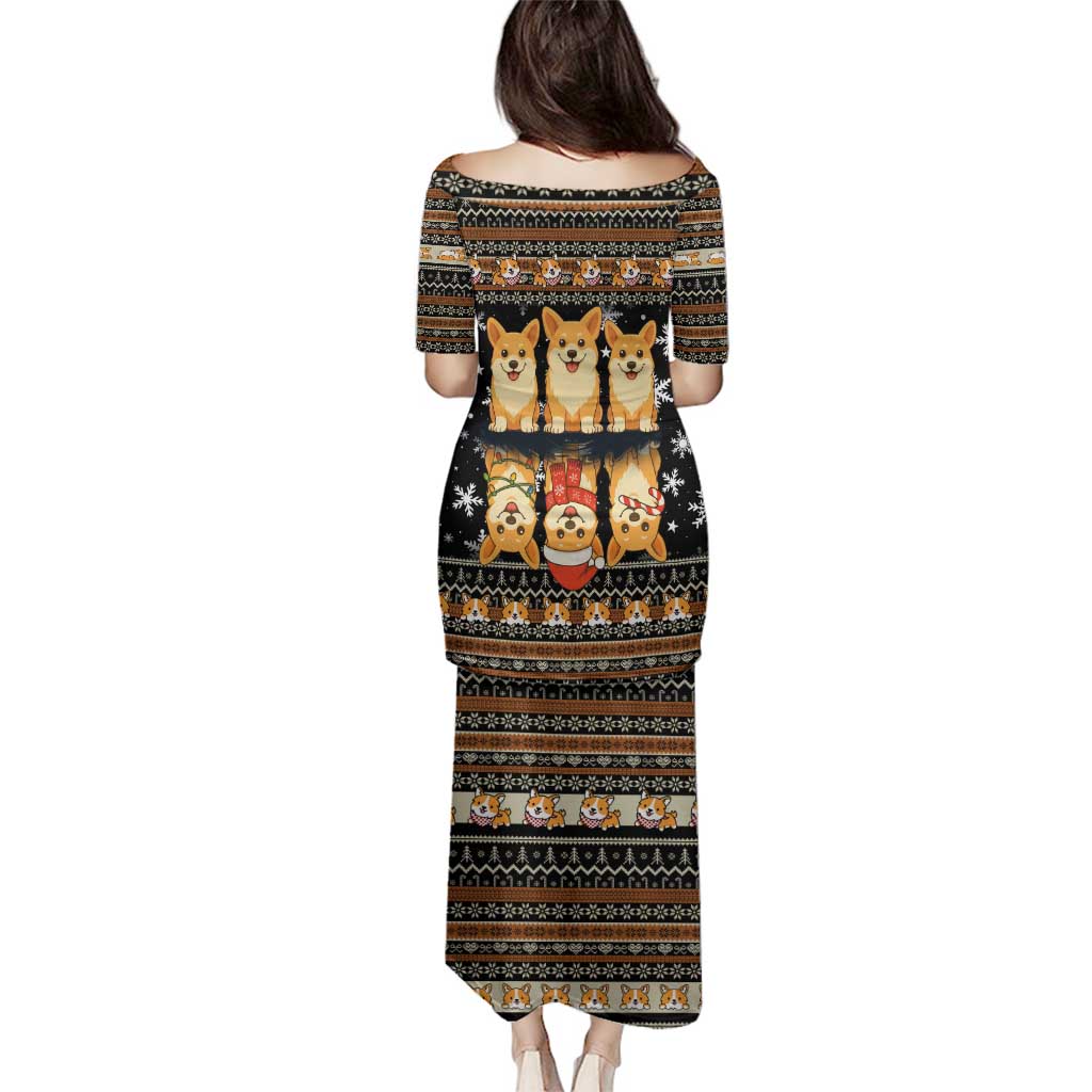 Pembroke Welsh Corgi Dog Christmas Family Matching Puletasi and Hawaiian Shirt Xmas Holiday Patterns - Wonder Print Shop