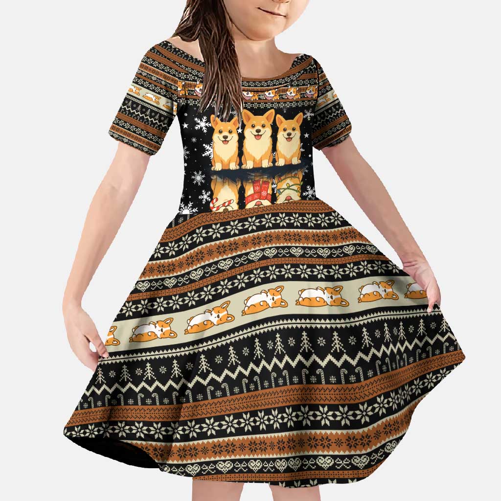 Pembroke Welsh Corgi Dog Christmas Family Matching Summer Maxi Dress and Hawaiian Shirt Xmas Holiday Patterns - Wonder Print Shop