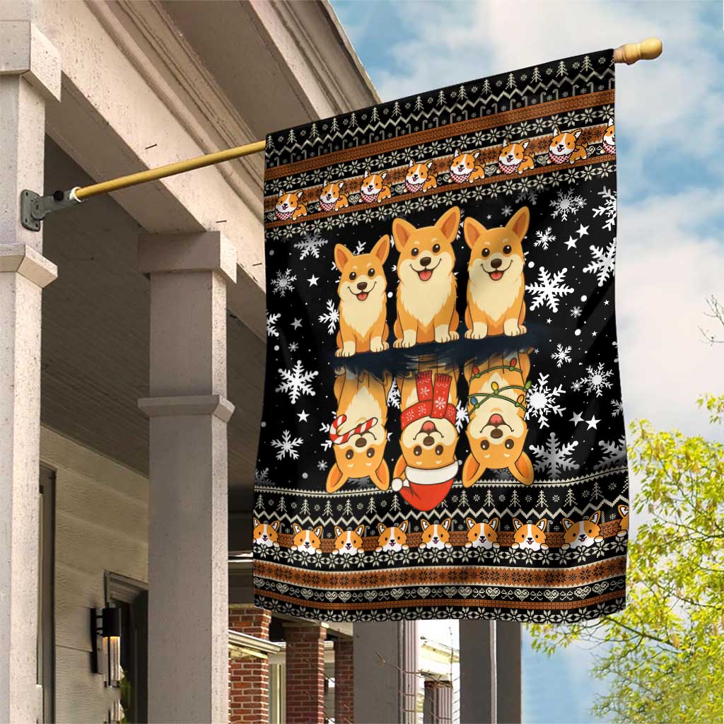Pembroke Welsh Corgi Dog Christmas Garden Flag Xmas Holiday Patterns - Wonder Print Shop