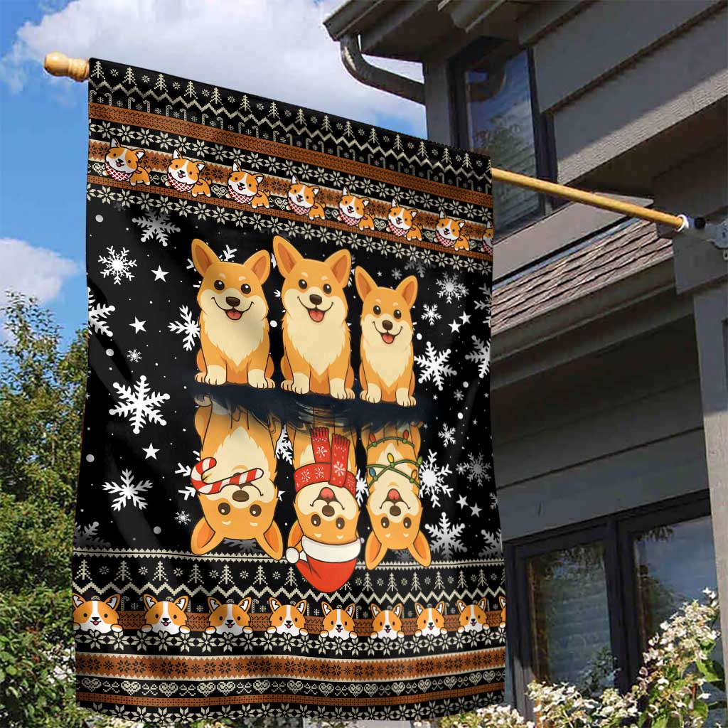 Pembroke Welsh Corgi Dog Christmas Garden Flag Xmas Holiday Patterns - Wonder Print Shop
