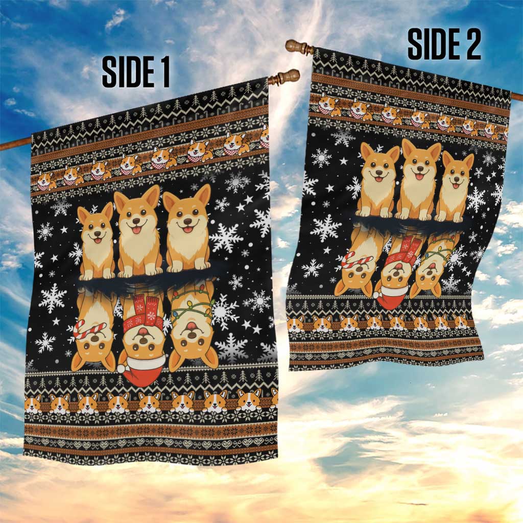 Pembroke Welsh Corgi Dog Christmas Garden Flag Xmas Holiday Patterns - Wonder Print Shop
