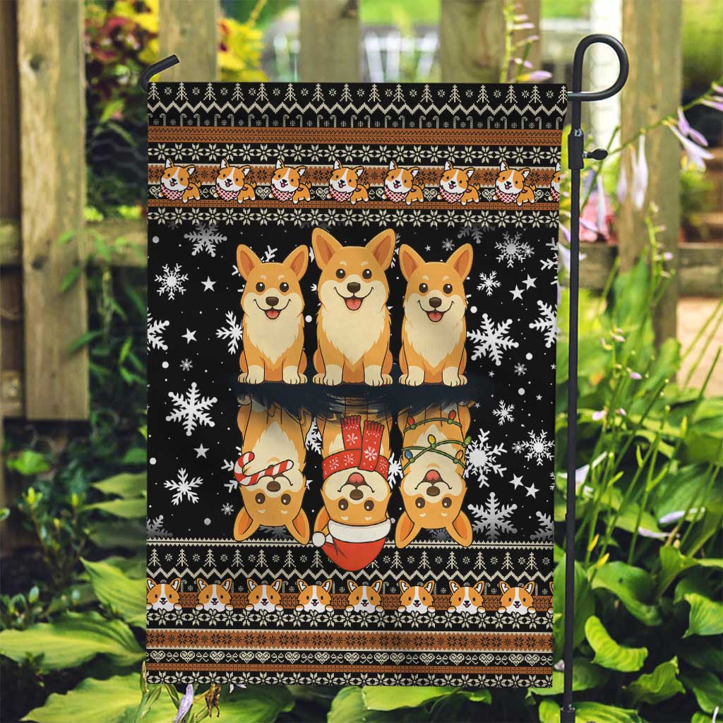 Pembroke Welsh Corgi Dog Christmas Garden Flag Xmas Holiday Patterns - Wonder Print Shop