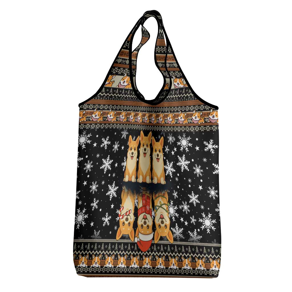 Pembroke Welsh Corgi Dog Christmas Grocery Bag Xmas Holiday Patterns - Wonder Print Shop
