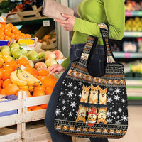 Pembroke Welsh Corgi Dog Christmas Grocery Bag Xmas Holiday Patterns - Wonder Print Shop