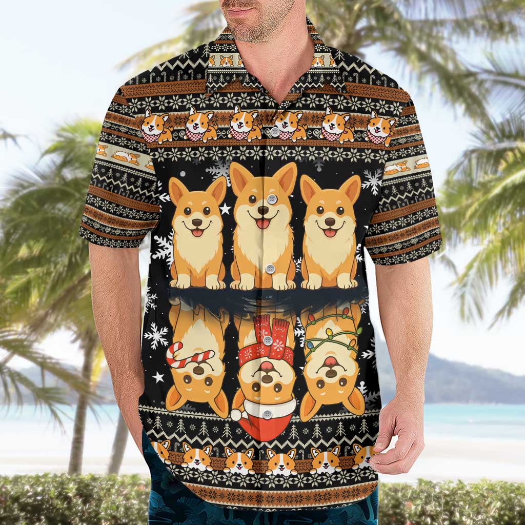 Pembroke Welsh Corgi Dog Christmas Hawaiian Shirt Xmas Holiday Patterns - Wonder Print Shop