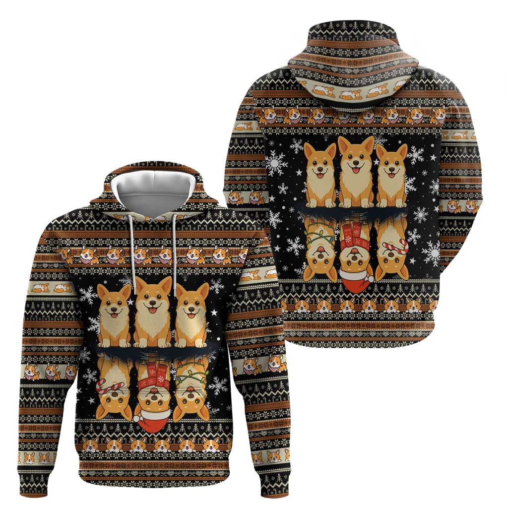 Pembroke Welsh Corgi Dog Christmas Hoodie Xmas Holiday Patterns - Wonder Print Shop