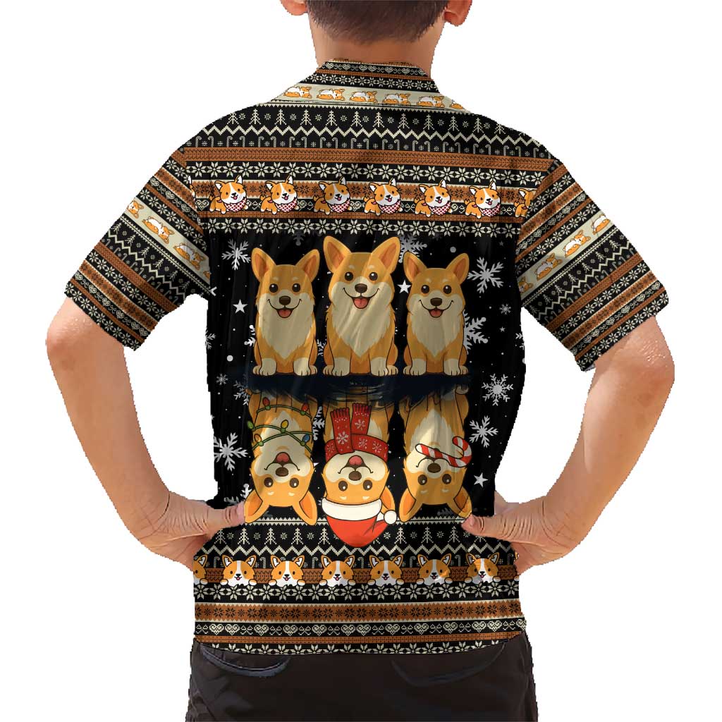 Pembroke Welsh Corgi Dog Christmas Kid Hawaiian Shirt Xmas Holiday Patterns - Wonder Print Shop