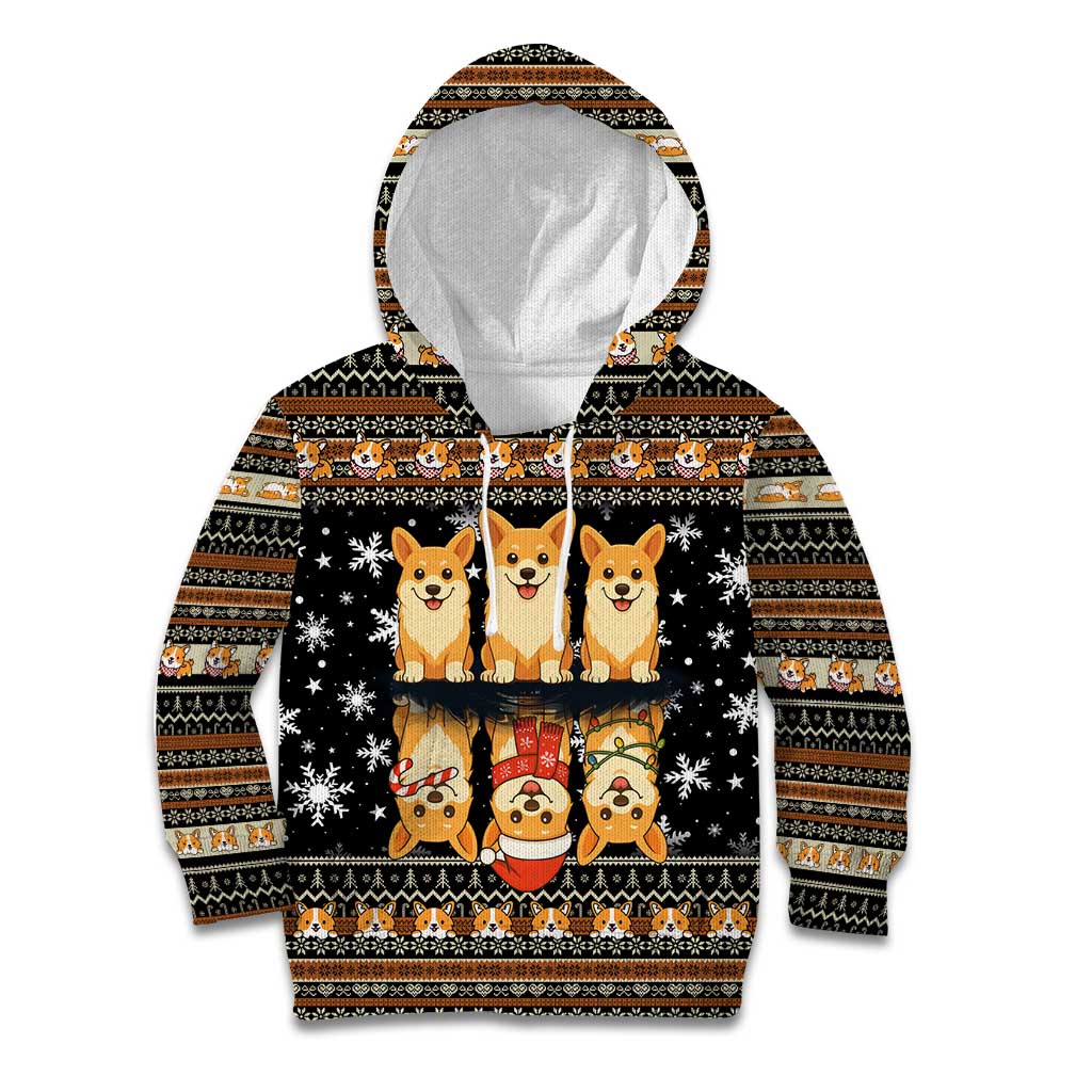 Pembroke Welsh Corgi Dog Christmas Kid Hoodie Xmas Holiday Patterns - Wonder Print Shop