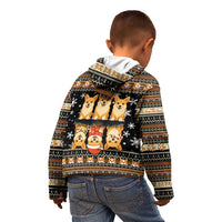 Pembroke Welsh Corgi Dog Christmas Kid Hoodie Xmas Holiday Patterns - Wonder Print Shop