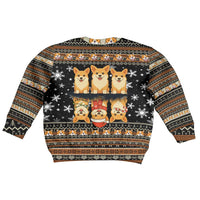 Pembroke Welsh Corgi Dog Christmas Kid Ugly Christmas Sweater Xmas Holiday Patterns - Wonder Print Shop