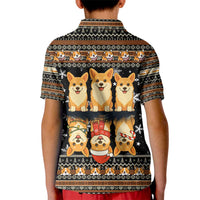 Pembroke Welsh Corgi Dog Christmas Kid Polo Shirt Xmas Holiday Patterns - Wonder Print Shop