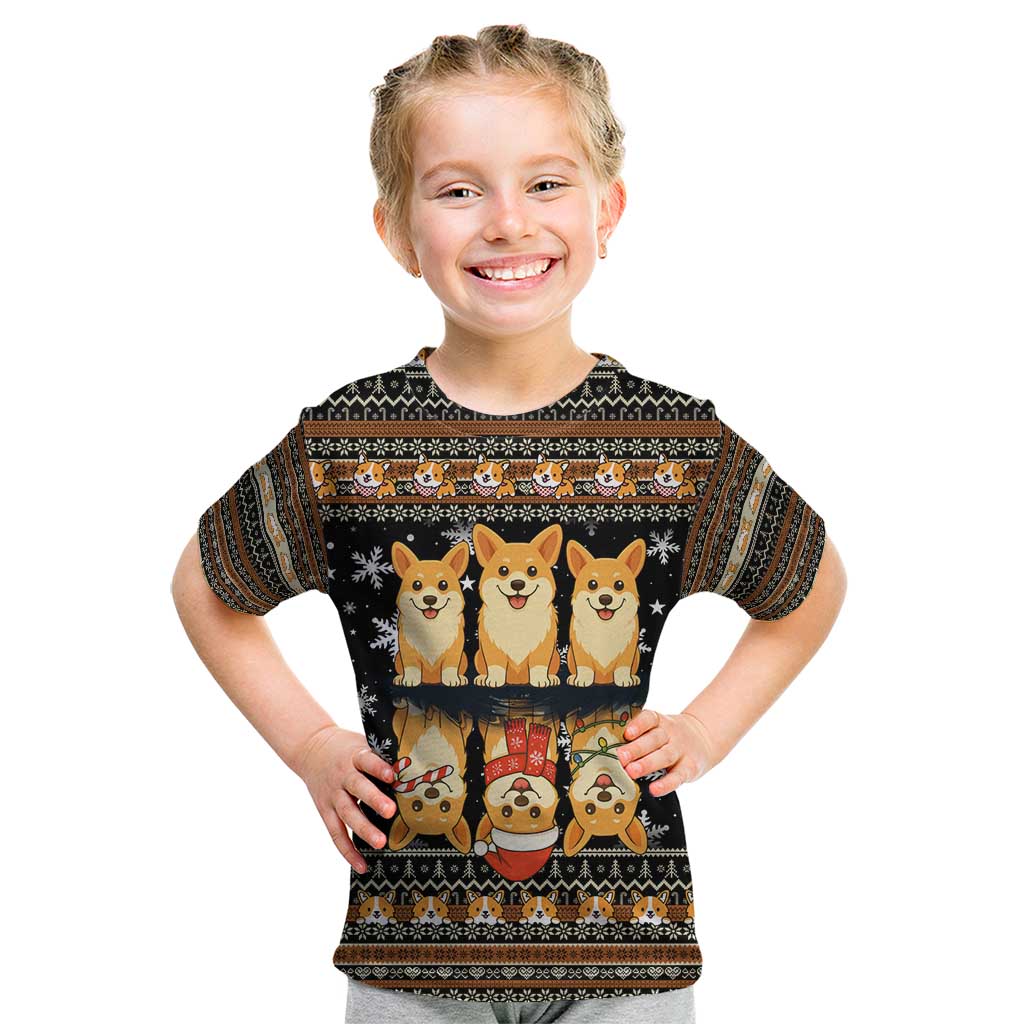 Pembroke Welsh Corgi Dog Christmas Kid T Shirt Xmas Holiday Patterns - Wonder Print Shop