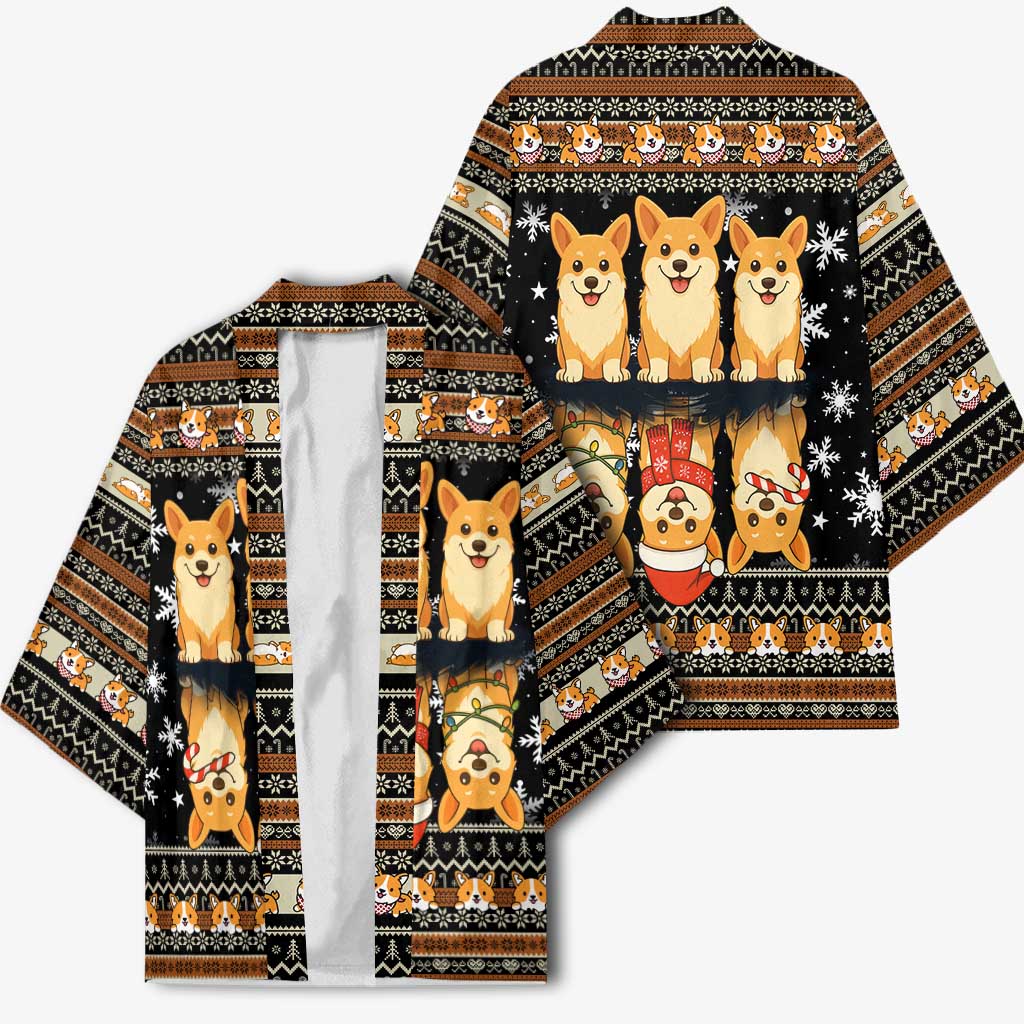 Pembroke Welsh Corgi Dog Christmas Kimono Xmas Holiday Patterns - Wonder Print Shop