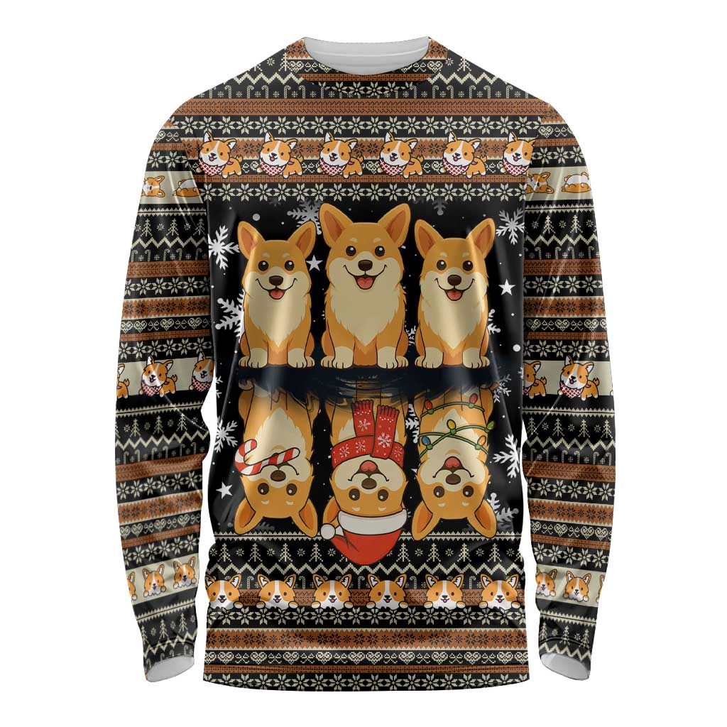 Pembroke Welsh Corgi Dog Christmas Long Sleeve Shirt Xmas Holiday Patterns - Wonder Print Shop