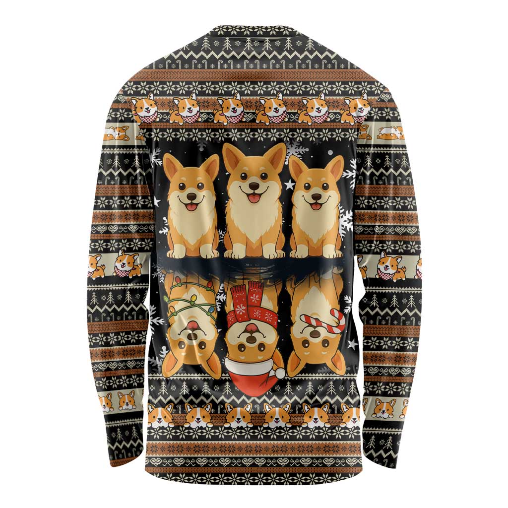 Pembroke Welsh Corgi Dog Christmas Long Sleeve Shirt Xmas Holiday Patterns - Wonder Print Shop