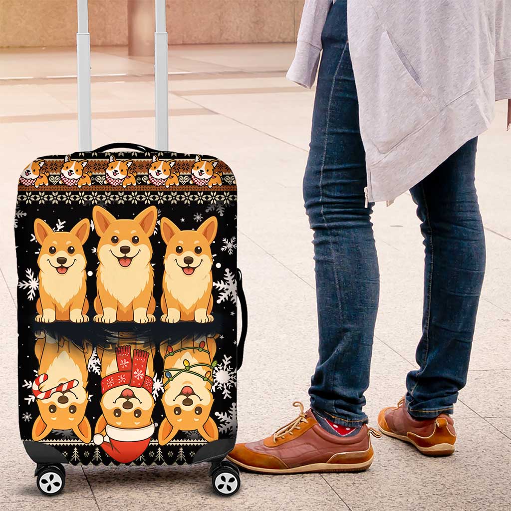 Pembroke Welsh Corgi Dog Christmas Luggage Cover Xmas Holiday Patterns - Wonder Print Shop